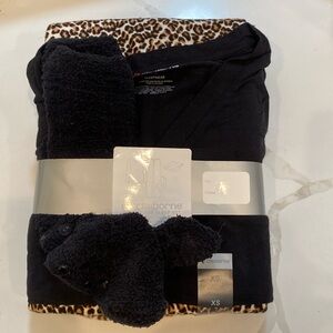 Liz Claiborne Cheetah Print & Black Pajama Set Size XS